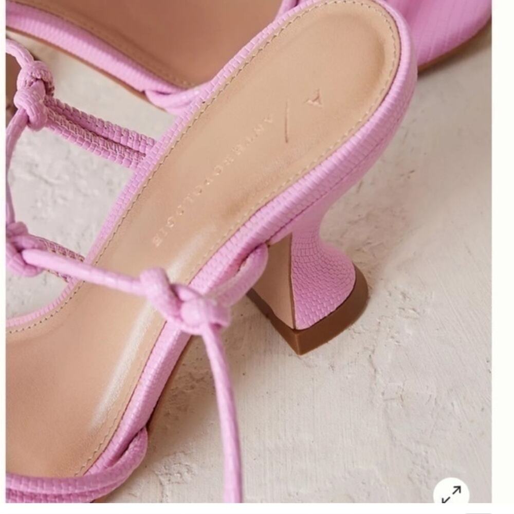 Anthropologie pink strappy sandal heels - Picture 15 of 15
